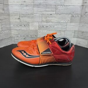 Saucony Soarin J2 track and field jumping spikes in ORANGE US Men's Size 11.5